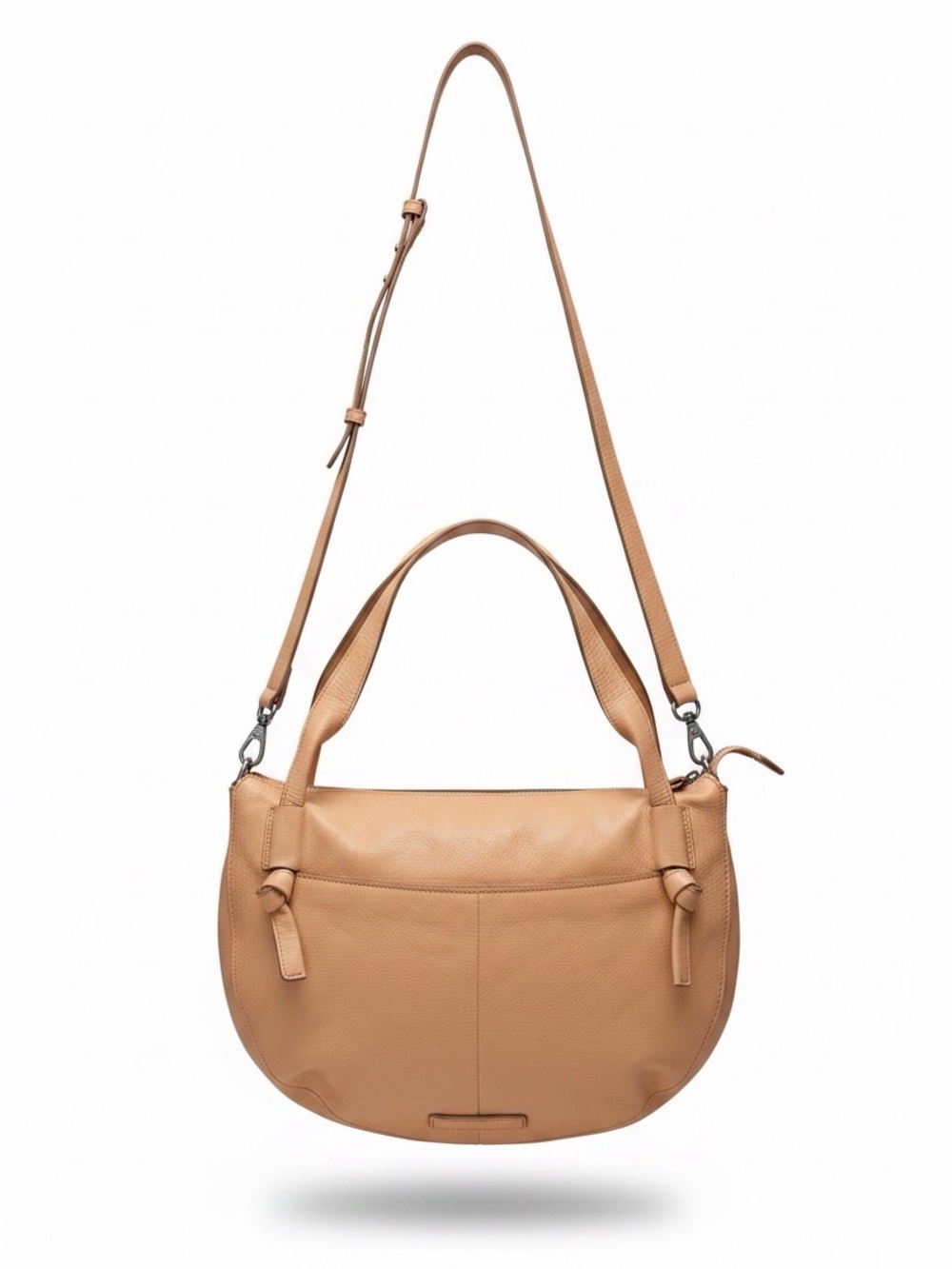 Lucky Brand Genuine Leather Peach Hobo Shoulder Crossbody Bag